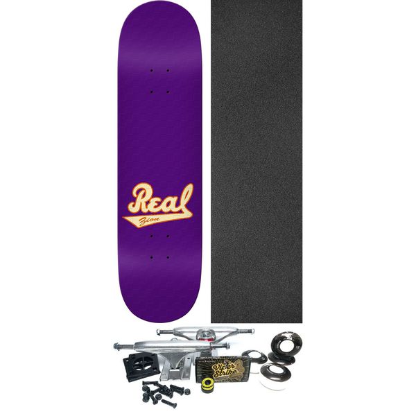 Real Skateboards Zion Wright Pro Script Skateboard Deck - 8.38" x 32.25" - Complete Skateboard Bundle